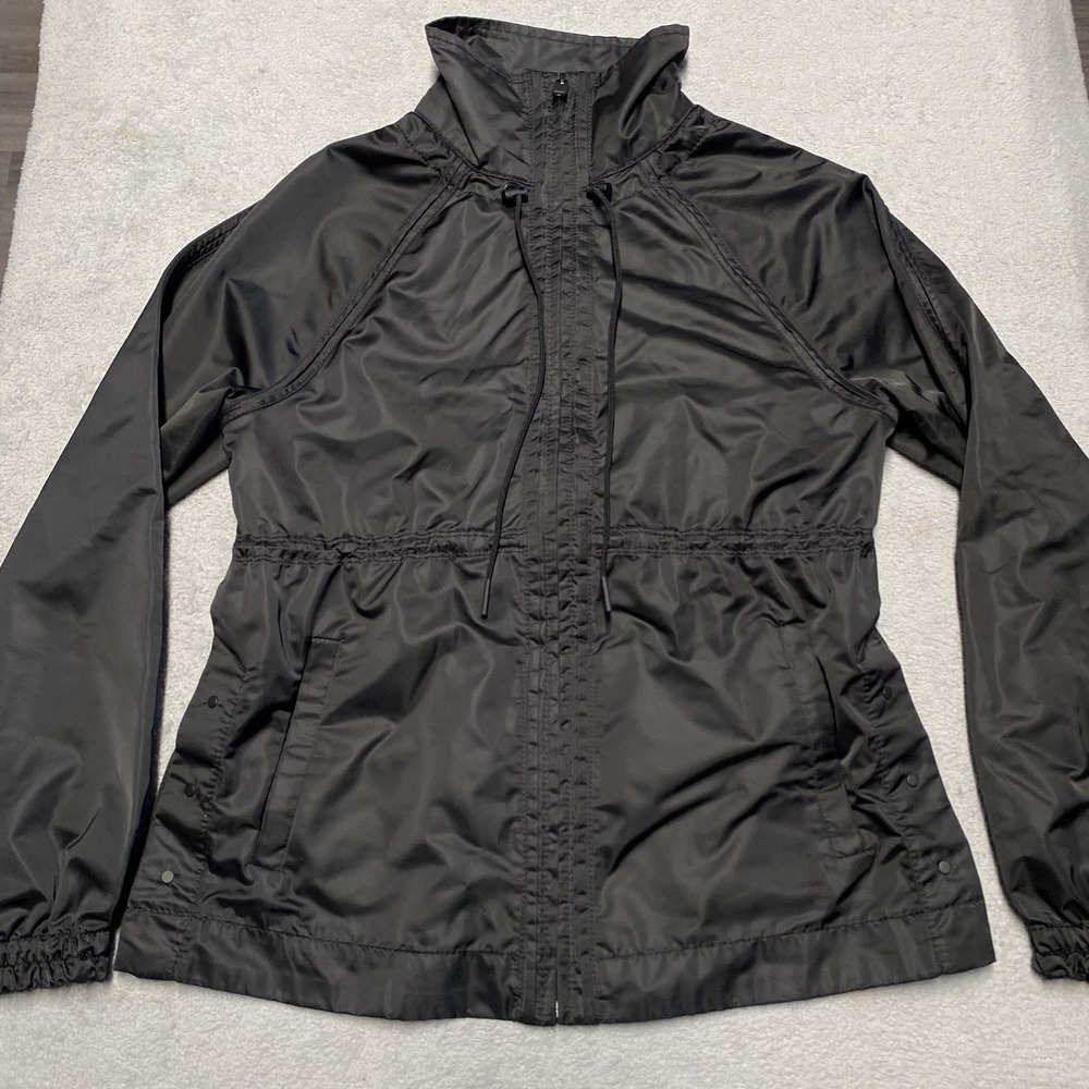 Athleta Escape Jacket Womens XS Black‎ Zip Pockets Water Repellant Outdoors